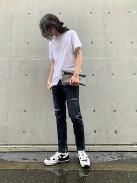 「ZDA（ゼットディーエー）のアイテム」を使った、古屋さん（メンズ・170cm）の夏コーディネート