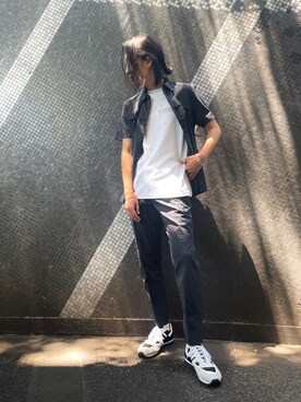 「ZDA（ゼットディーエー）のアイテム」を使った、古屋さん（メンズ・170cm）の夏コーディネート
