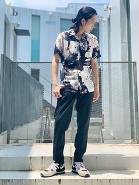 「ZDA（ゼットディーエー）のアイテム」を使った、古屋さん（メンズ・170cm）の夏コーディネート