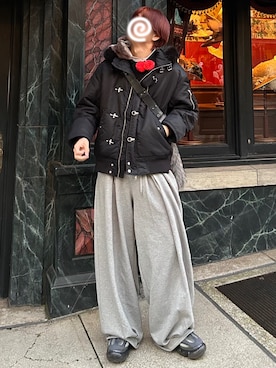 「アイテム（スウェットパンツ）」を使った、ひろさん（メンズ・176cm）の冬コーディネート