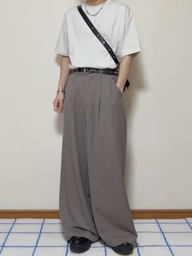 「tk.TAKEO KIKUCHI（ティーケータケオキクチ）のアイテム（バッグ）」を使った、ひろさん（メンズ・176cm）の春コーディネート