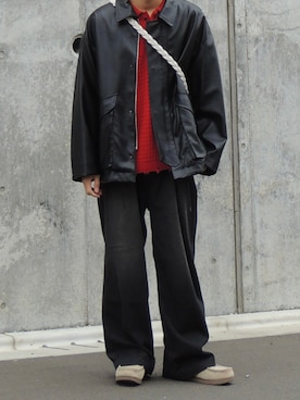 「WYM」｜「アイテム（モカシン/デッキシューズ）」を使った、Hiroさん（メンズ・176cm）の秋コーディネート