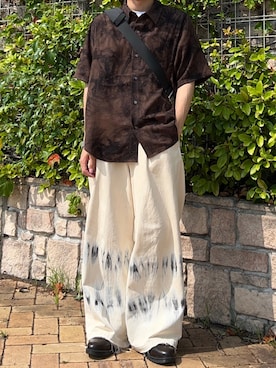 「AIVER（アイバー）のアイテム（パンツ）」を使った、Hiroさん（メンズ・176cm）の夏コーディネート