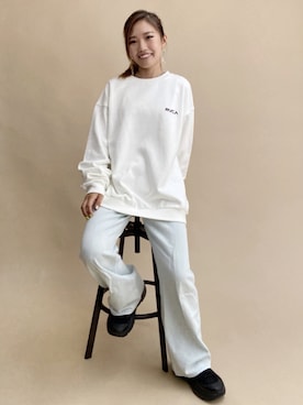 「RVCA（ルーカ）のアイテム」を使った、Nagisa  Kamiokaさん（レディース・153cm）の夏コーディネート