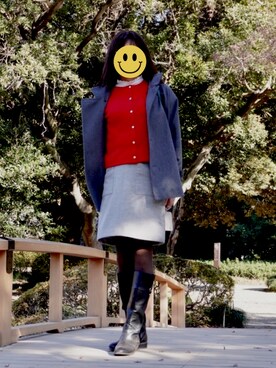「ROPE' PICNIC（ロペピクニック）のアイテム（ステンカラーコート）」を使った、miyamiya26さん（レディース・168cm）の冬コーディネート
