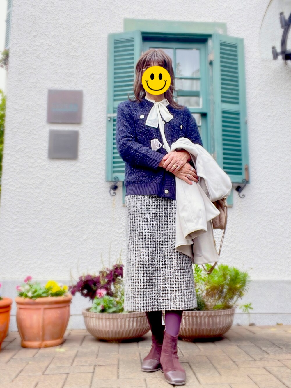 ROPE' PICNIC（ロペピクニック）の「ツイードアイラインスカート（スカート）」 - WEAR [ロペピクニック] スカート フロントポケットアイラインスカート GDC55020 チャコール (06)