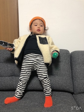 「ハロウィン」｜「アイテム（その他アウター）」を使った、そうぱんまんさん（キッズ・70cm）の秋コーディネート
