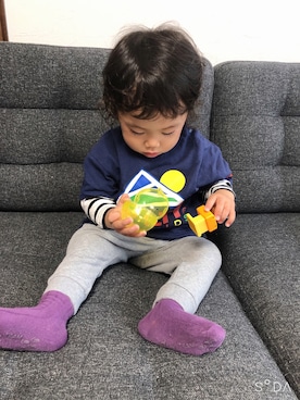 「3can4on（サンカンシオン）のアイテム」を使った、そうぱんまんさん（キッズ・70cm）の秋コーディネート