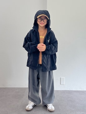 「アイテム（スウェット）」を使った、sakusakuuuunさん（キッズ・124cm）の秋コーディネート