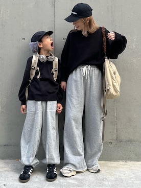 「アイテム（ニット/セーター）」を使った、sakusakuuuunさん（キッズ・122cm）の秋コーディネート