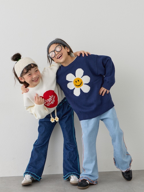 KIDS】【wigglewiggle】《ユニセックス》柄ジャガードニット（ニット
