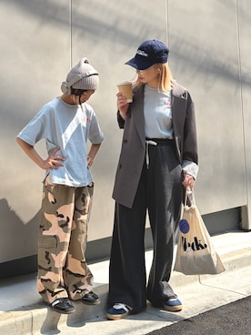 「CIAOPANIC TYPY（チャオパニックティピー）の【KIDS】綿100％5枚セットアソート半袖TEE/巾着付き《WEEKTEE》（Tシャツ/カットソー、その他）」を使った、sakusakuuuunさん（キッズ・124cm）の春コーディネート