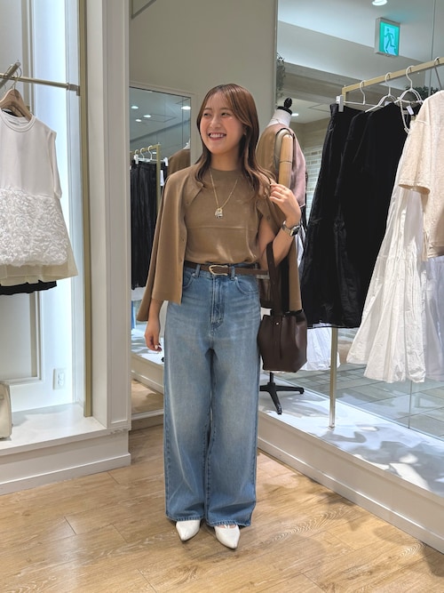 セール】《アンサンブル対応》《手洗い可能》W混ラメクルーネック