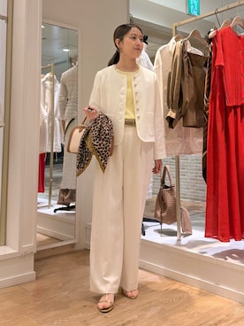 「NOLLEY’S（ノーリーズ）のアイテム」を使った、AIRIさん（レディース・157cm）の春コーディネート