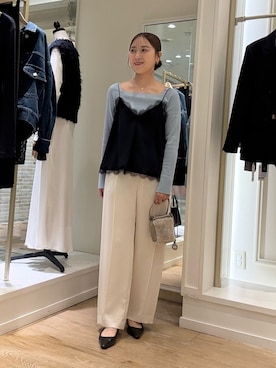 「ブルー x ホワイト」｜AIRIさん（レディース・157cm）の秋コーディネート