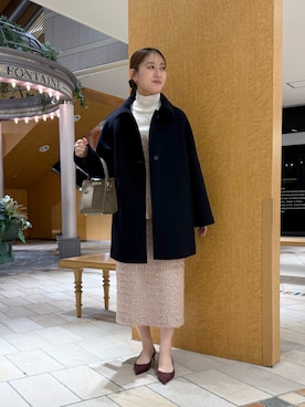 「アイテム（ステンカラーコート）」を使った、AIRIさん（骨格ストレート・レディース・157cm）の秋コーディネート