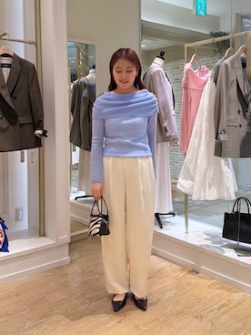 「ブルー x ホワイト」｜AIRIさん（レディース・157cm）の秋コーディネート