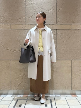 「アイテム（ステンカラーコート）」を使った、AIRIさん（骨格ストレート・レディース・157cm）の秋コーディネート