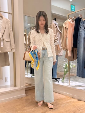 「NOLLEY’S（ノーリーズ）のアイテム」を使った、AIRIさん（レディース・157cm）の春コーディネート