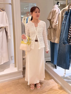 「NOLLEY’S（ノーリーズ）のアイテム」を使った、AIRIさん（レディース・157cm）の春コーディネート