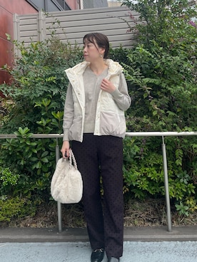 「季節の変わり目羽織コーデ」｜「アイテム（ダウンベスト）」を使った、ishikawa.mさん（レディース・164cm）の秋コーディネート