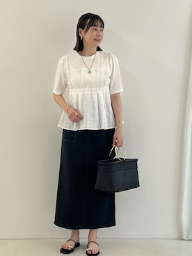 「アイテム（トートバッグ）」を使った、ishikawa.mさん（骨格ウェーブ・レディース・164cm）の夏コーディネート