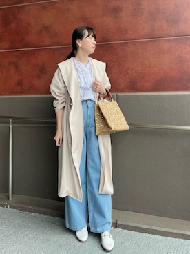 「大人カジュアルコーデ」｜「アイテム（その他アウター）」を使った、ishikawa.mさん（レディース・164cm）の春コーディネート