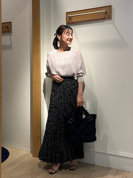 「アイテム（バレッタ/ヘアクリップ）」を使った、daimonさん（レディース・154cm）の夏コーディネート