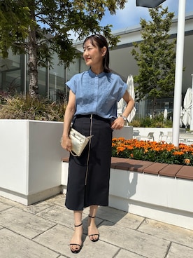 「NOLLEY’S（ノーリーズ）のアイテム（シューズ）」を使った、daimonさん（レディース・154cm）の春コーディネート