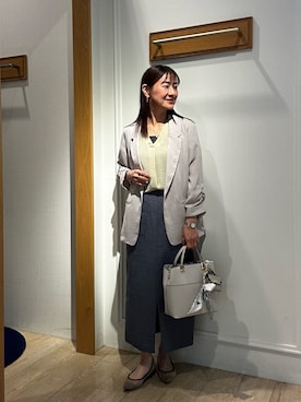 「通勤スタイル」｜daimonさん（レディース・154cm）の春コーディネート