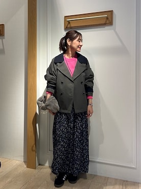 「アイテム（トレンチコート）」を使った、daimonさん（レディース・154cm）の秋コーディネート