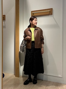 「アイテム（バレッタ/ヘアクリップ）」を使った、daimonさん（レディース・154cm）の秋コーディネート
