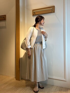 「オフィススタイル」｜「アイテム（ブルゾン）」を使った、daimonさん（レディース・154cm）の春コーディネート