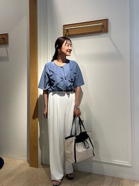 「アイテム（バレッタ/ヘアクリップ）」を使った、daimonさん（レディース・154cm）の夏コーディネート