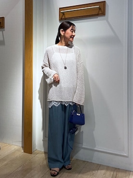 「MICO COULIER（ミコクリエ）のアイテム」を使った、daimonさん（レディース・154cm）の春コーディネート