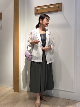 「NOLLEY’S（ノーリーズ）のアイテム（シューズ）」を使った、daimonさん（レディース・154cm）の春コーディネート