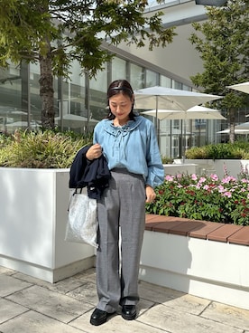 「デニムシャツ」｜daimonさん（レディース・154cm）の秋コーディネート