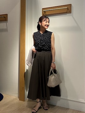 「アイテム（バレッタ/ヘアクリップ）」を使った、daimonさん（レディース・154cm）の夏コーディネート