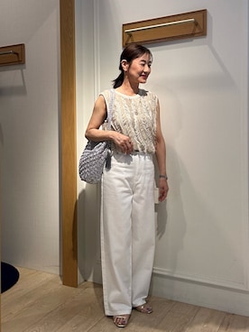「アイテム（ヘアゴム）」を使った、daimonさん（レディース・154cm）の夏コーディネート