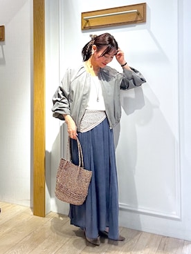 「MICO COULIER（ミコクリエ）のアイテム」を使った、daimonさん（レディース・154cm）の春コーディネート