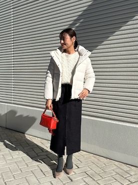 「アイテム（ダウンジャケット/コート）」を使った、daimonさん（レディース・154cm）の秋コーディネート