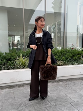 「NOLLEY’S（ノーリーズ）のアイテム（アクセサリー）」を使った、daimonさん（レディース・154cm）の秋コーディネート