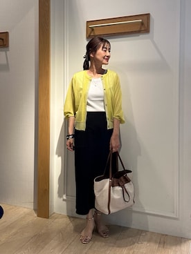 「アイテム（カーディガン/ボレロ）」を使った、daimonさん（レディース・154cm）の夏コーディネート
