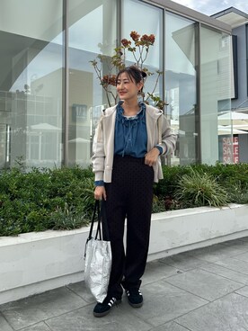 「アイテム（パーカー）」を使った、daimonさん（レディース・154cm）の秋コーディネート