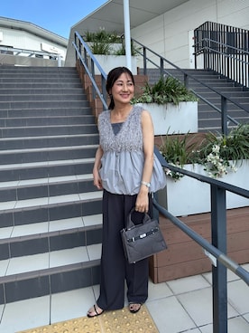 「アイテム（バレッタ/ヘアクリップ）」を使った、daimonさん（レディース・154cm）の夏コーディネート
