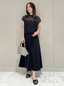 Tomorrowland Ballsey エンブロイダリーレースフレンチスリーブ セール】 チュールエンブロイダリー レースフレンチスリーブプル