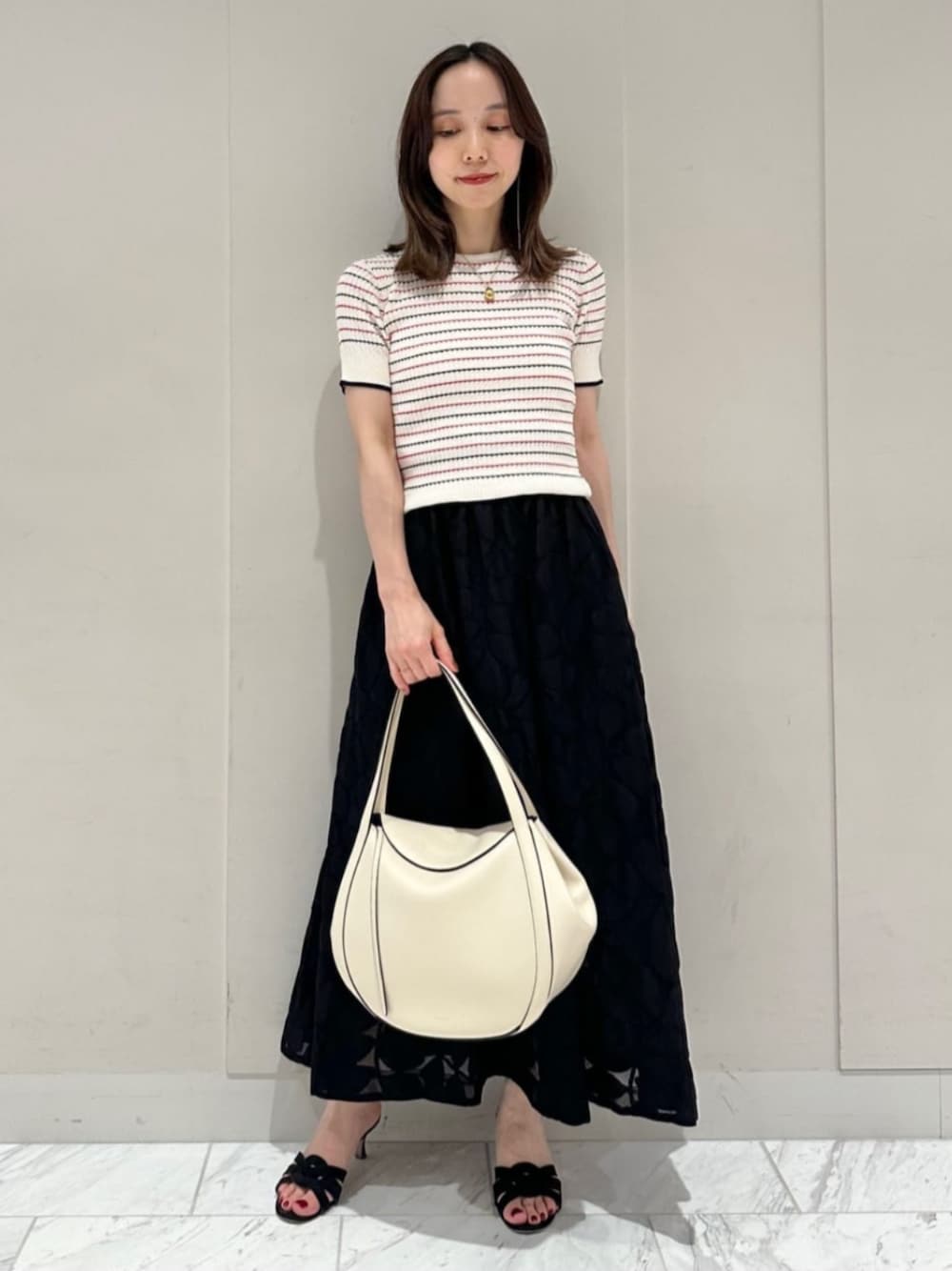 BALLSEY（ボールジィ）の「リーフチュールレース ギャザーロング