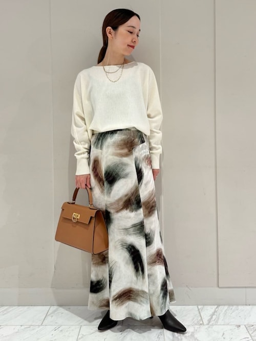 グラスファースパークプリント マーメイドマキシスカート DES PRES DES PRES（デ・プレ）の「グラスファースパークプリント マーメイド