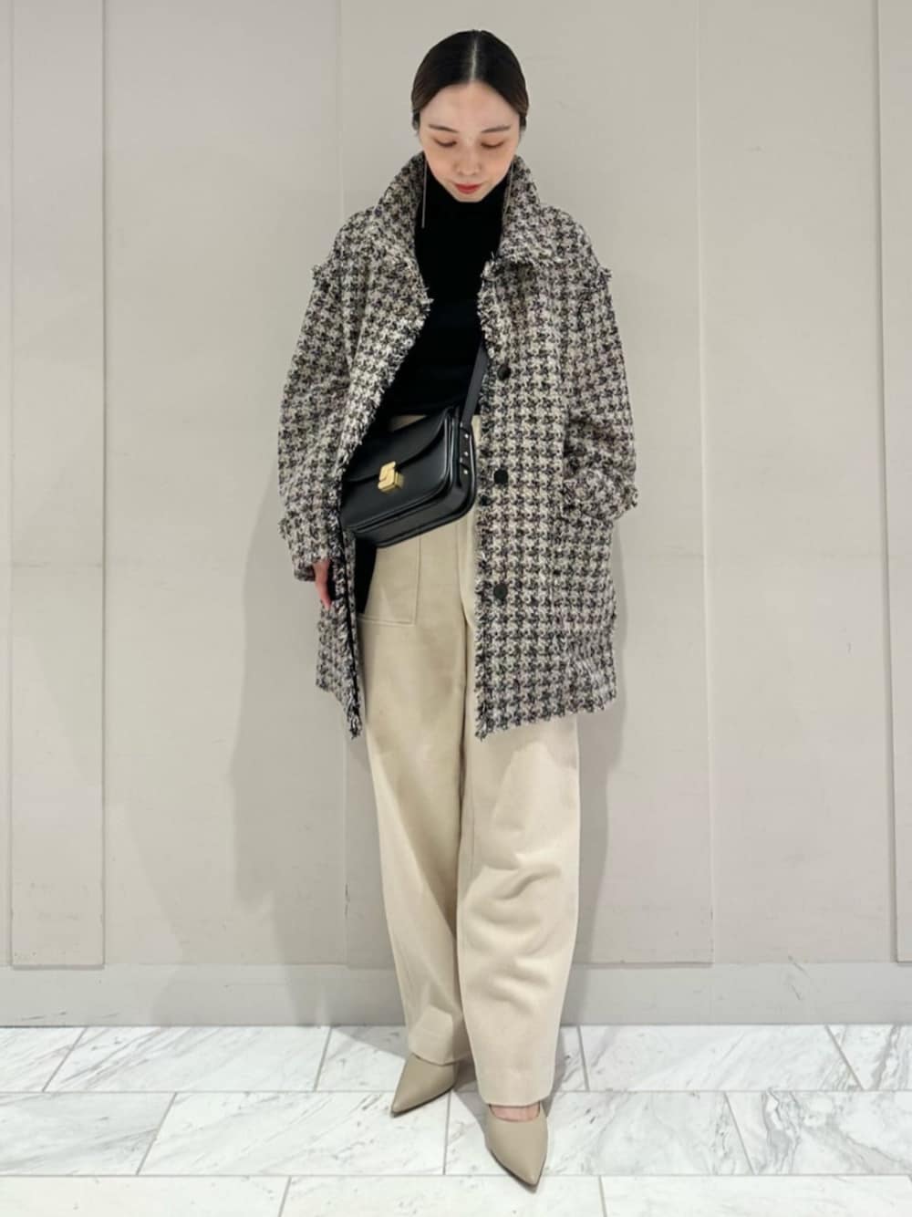 Ballsey 【Ballsey】ミックスハウンドトゥースツイード スタンド