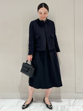 「BALLSEY（ボールジィ）のアイテム（ノーカラージャケット）」を使った、Fukurono_TOMORROWLANDさん（レディース・153cm）の春コーディネート